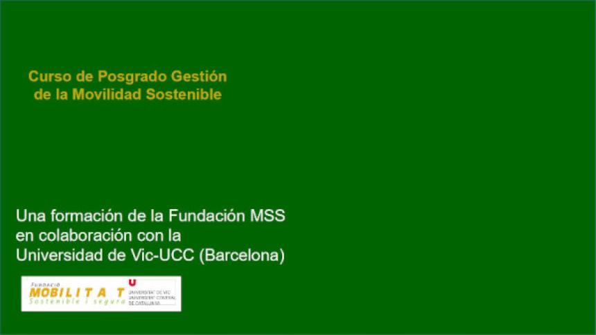 Carátula curso posgrado gestión de la movilidad sostenible