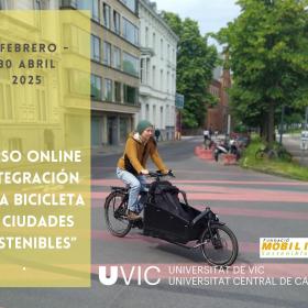 Cartel del primer curso sobre Integración de la Bicicleta en Ciudades Sostenibles